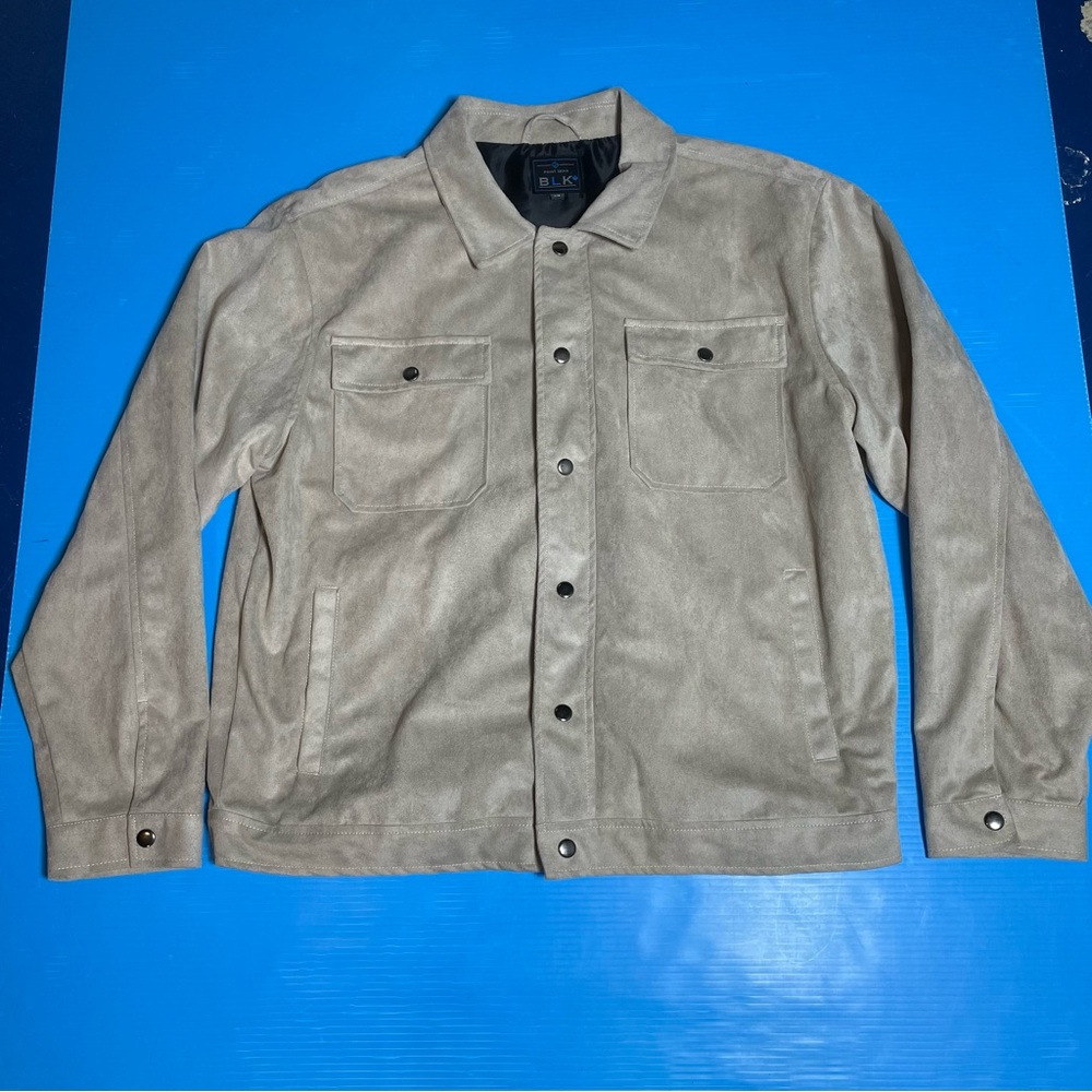 Point Zero Taupe faux-Suede Look Shirt Jacket